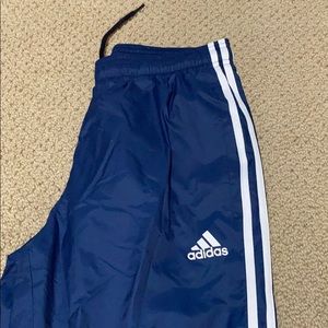 Size S blue adidas track pants